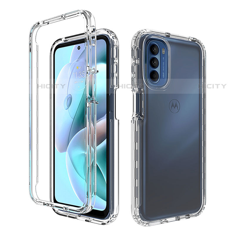 Coque Ultra Fine Transparente Souple Housse Etui 360 Degres Avant et Arriere Degrade pour Motorola Moto G31 Plus