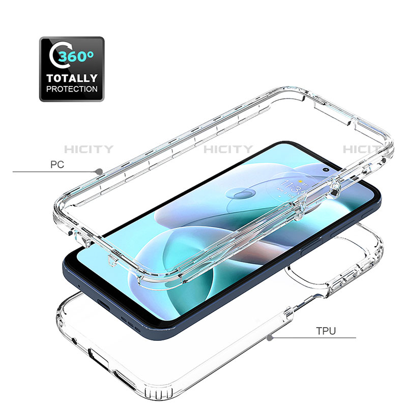 Coque Ultra Fine Transparente Souple Housse Etui 360 Degres Avant et Arriere Degrade pour Motorola Moto G31 Plus