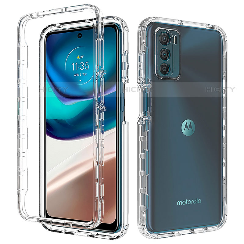 Coque Ultra Fine Transparente Souple Housse Etui 360 Degres Avant et Arriere Degrade pour Motorola Moto G42 Clair Plus