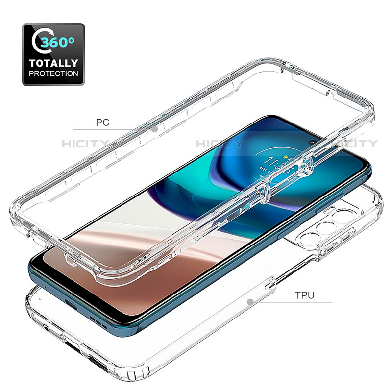 Coque Ultra Fine Transparente Souple Housse Etui 360 Degres Avant et Arriere Degrade pour Motorola Moto G42 Plus