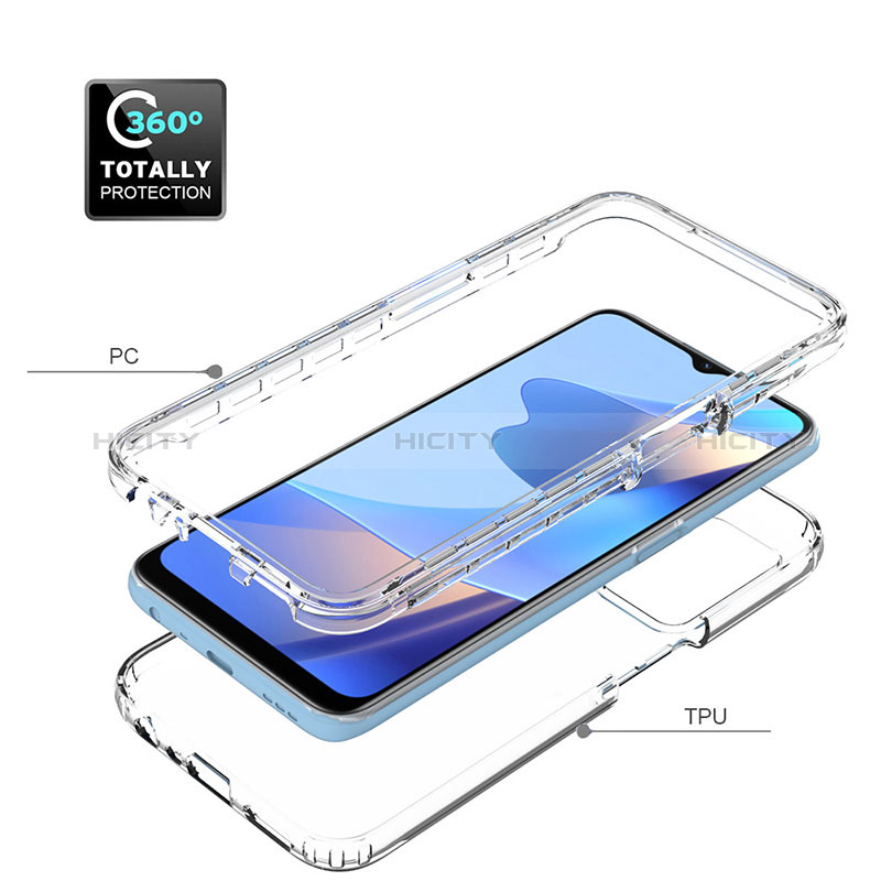 Coque Ultra Fine Transparente Souple Housse Etui 360 Degres Avant et Arriere Degrade pour Oppo A16 Plus