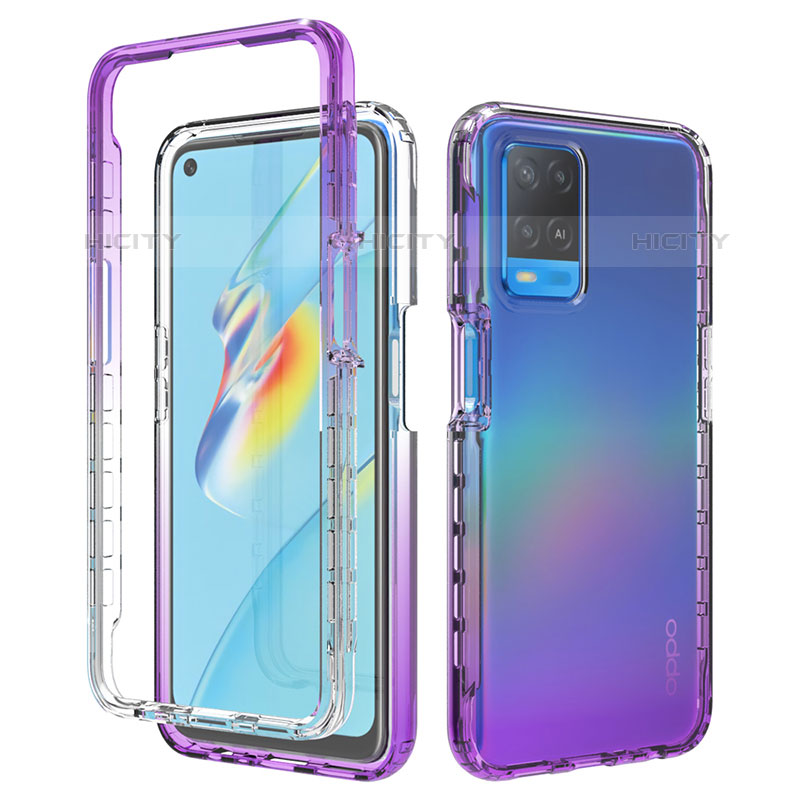 Coque Ultra Fine Transparente Souple Housse Etui 360 Degres Avant et Arriere Degrade pour Oppo A54 4G Plus