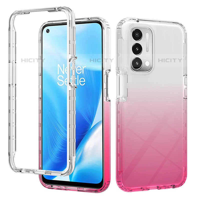 Coque Ultra Fine Transparente Souple Housse Etui 360 Degres Avant et Arriere Degrade pour Oppo A93 5G Rouge Plus