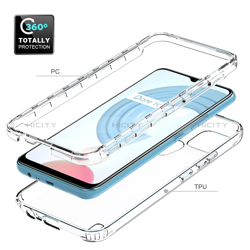 Coque Ultra Fine Transparente Souple Housse Etui 360 Degres Avant et Arriere Degrade pour Realme C21Y Plus