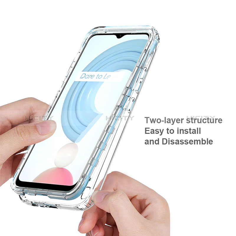 Coque Ultra Fine Transparente Souple Housse Etui 360 Degres Avant et Arriere Degrade pour Realme C25Y India Plus