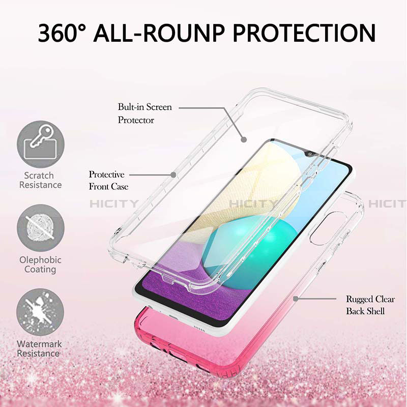 Coque Ultra Fine Transparente Souple Housse Etui 360 Degres Avant et Arriere Degrade pour Samsung Galaxy A02 Plus