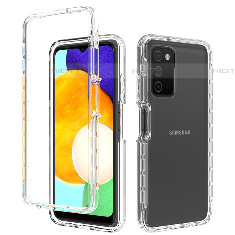 Coque Ultra Fine Transparente Souple Housse Etui 360 Degres Avant et Arriere Degrade pour Samsung Galaxy A03s Clair Plus