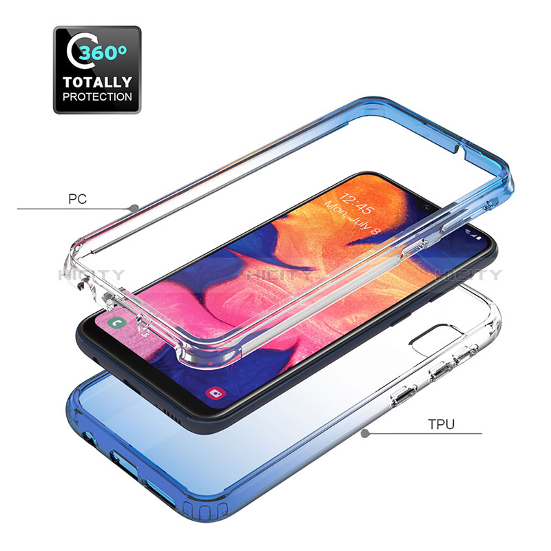 Coque Ultra Fine Transparente Souple Housse Etui 360 Degres Avant et Arriere Degrade pour Samsung Galaxy A10e Plus