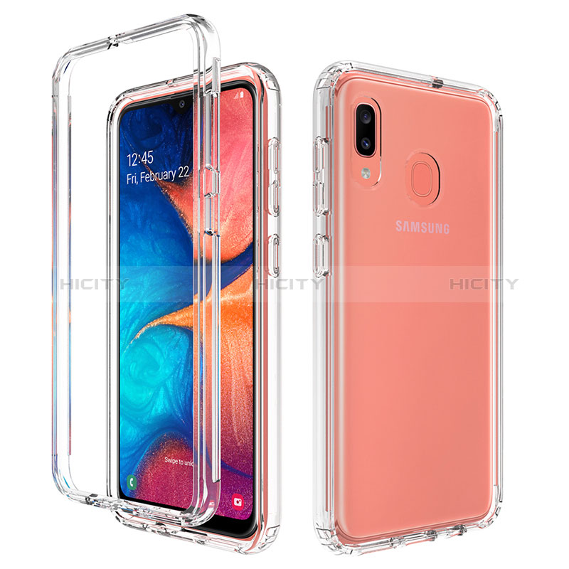 Coque Ultra Fine Transparente Souple Housse Etui 360 Degres Avant et Arriere Degrade pour Samsung Galaxy A20 Clair Plus