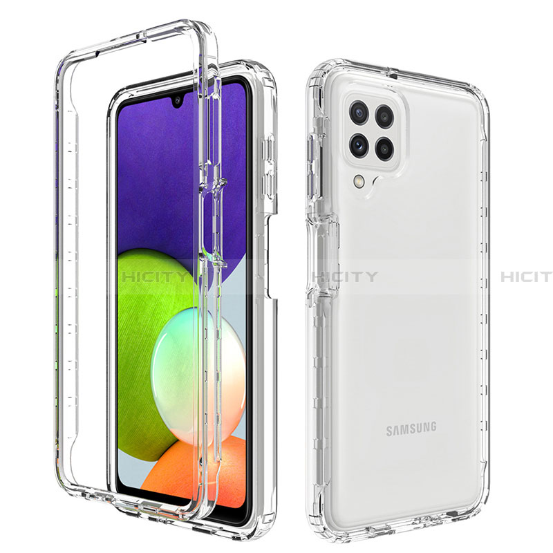 Coque Ultra Fine Transparente Souple Housse Etui 360 Degres Avant et Arriere Degrade pour Samsung Galaxy A22 4G Clair Plus