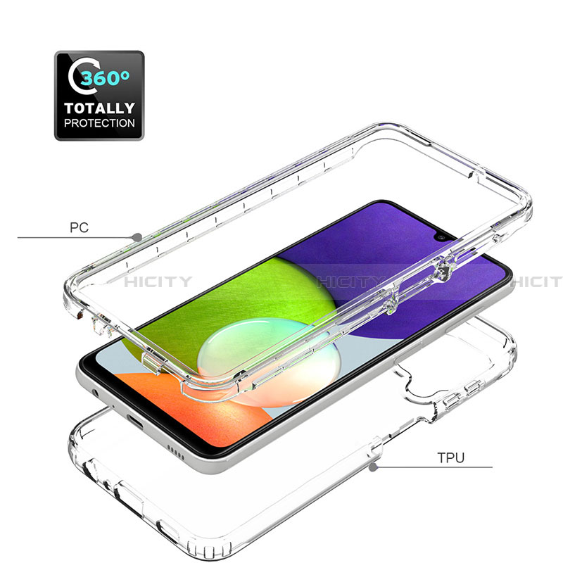 Coque Ultra Fine Transparente Souple Housse Etui 360 Degres Avant et Arriere Degrade pour Samsung Galaxy A22 4G Plus