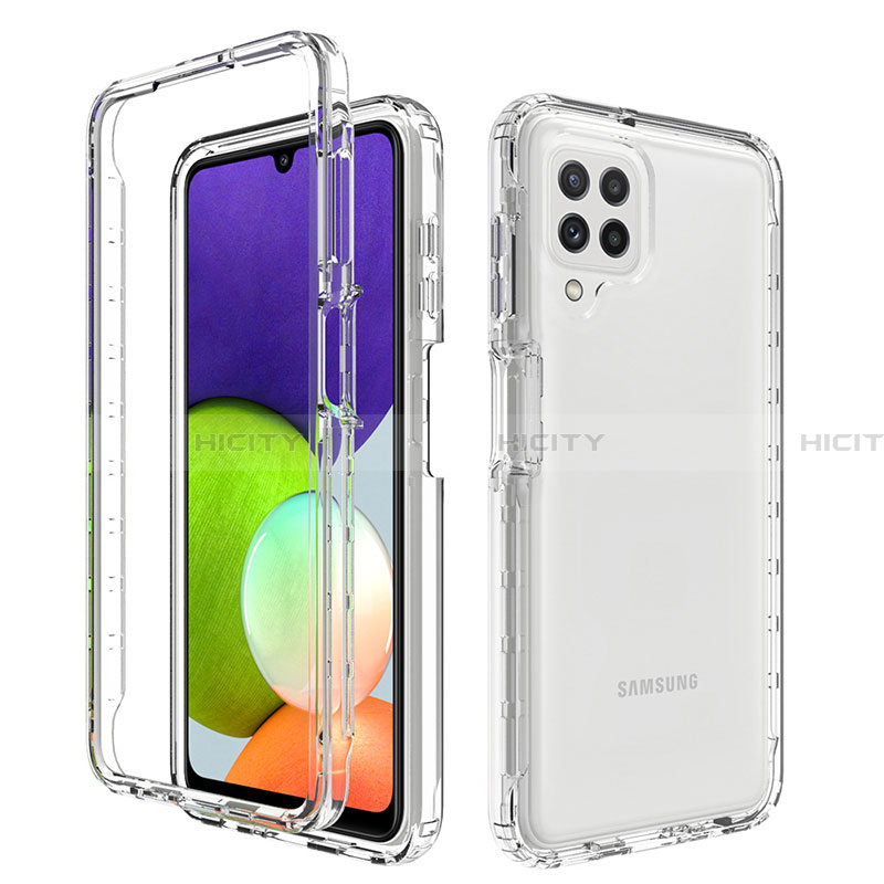 Coque Ultra Fine Transparente Souple Housse Etui 360 Degres Avant et Arriere Degrade pour Samsung Galaxy A22 4G Plus