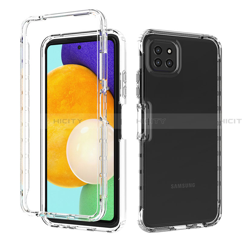 Coque Ultra Fine Transparente Souple Housse Etui 360 Degres Avant et Arriere Degrade pour Samsung Galaxy A22 5G Clair Plus