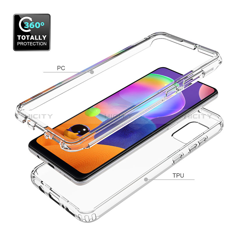 Coque Ultra Fine Transparente Souple Housse Etui 360 Degres Avant et Arriere Degrade pour Samsung Galaxy A31 Plus