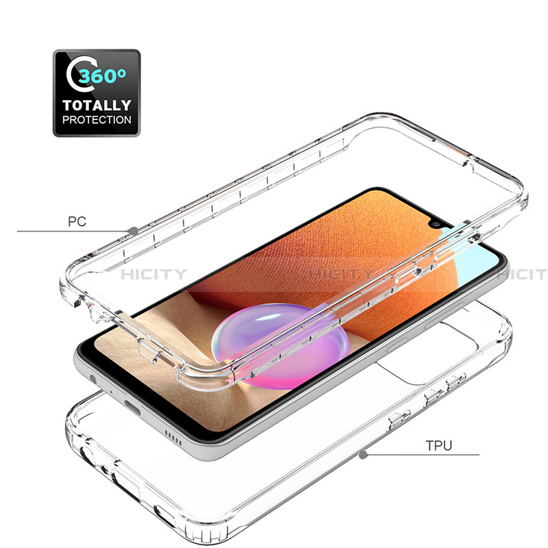 Coque Ultra Fine Transparente Souple Housse Etui 360 Degres Avant et Arriere Degrade pour Samsung Galaxy A32 4G Plus