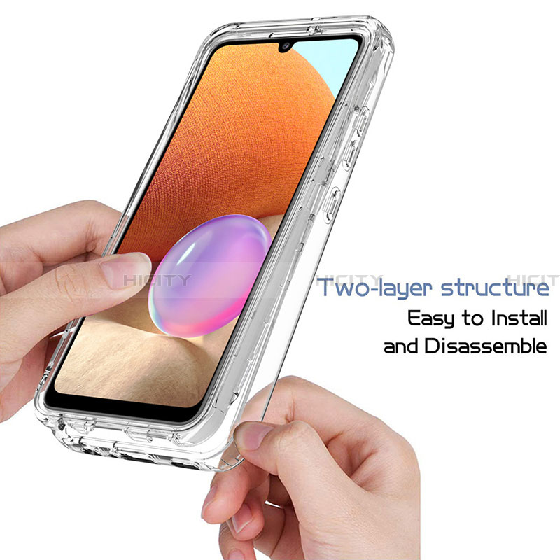 Coque Ultra Fine Transparente Souple Housse Etui 360 Degres Avant et Arriere Degrade pour Samsung Galaxy A32 4G Plus