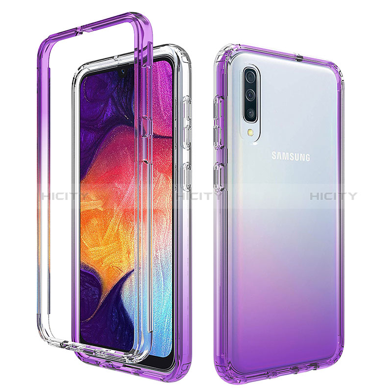 Coque Ultra Fine Transparente Souple Housse Etui 360 Degres Avant et Arriere Degrade pour Samsung Galaxy A50 Plus