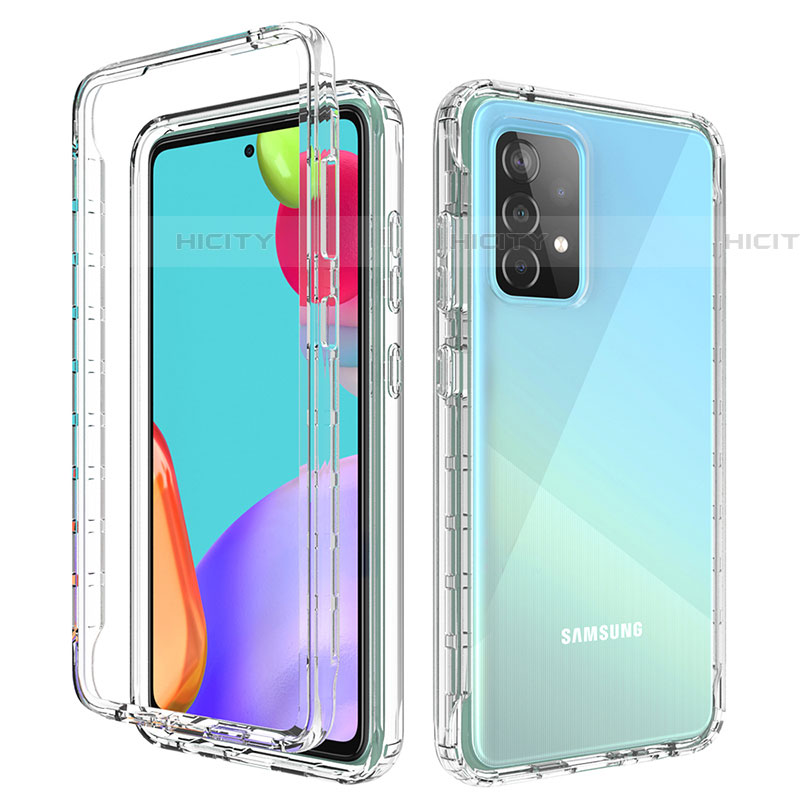 Coque Ultra Fine Transparente Souple Housse Etui 360 Degres Avant et Arriere Degrade pour Samsung Galaxy A52 4G Clair Plus