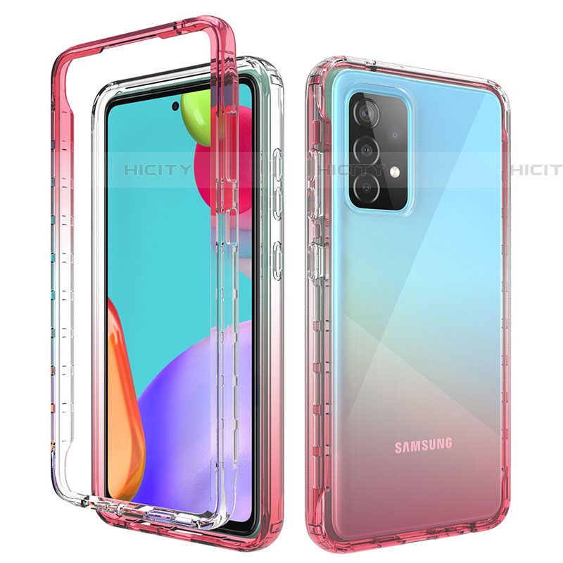 Coque Ultra Fine Transparente Souple Housse Etui 360 Degres Avant et Arriere Degrade pour Samsung Galaxy A52 4G Plus