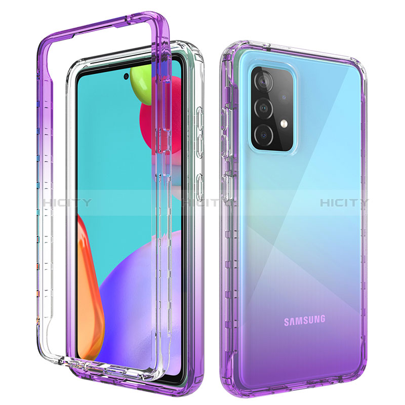 Coque Ultra Fine Transparente Souple Housse Etui 360 Degres Avant et Arriere Degrade pour Samsung Galaxy A52s 5G Plus