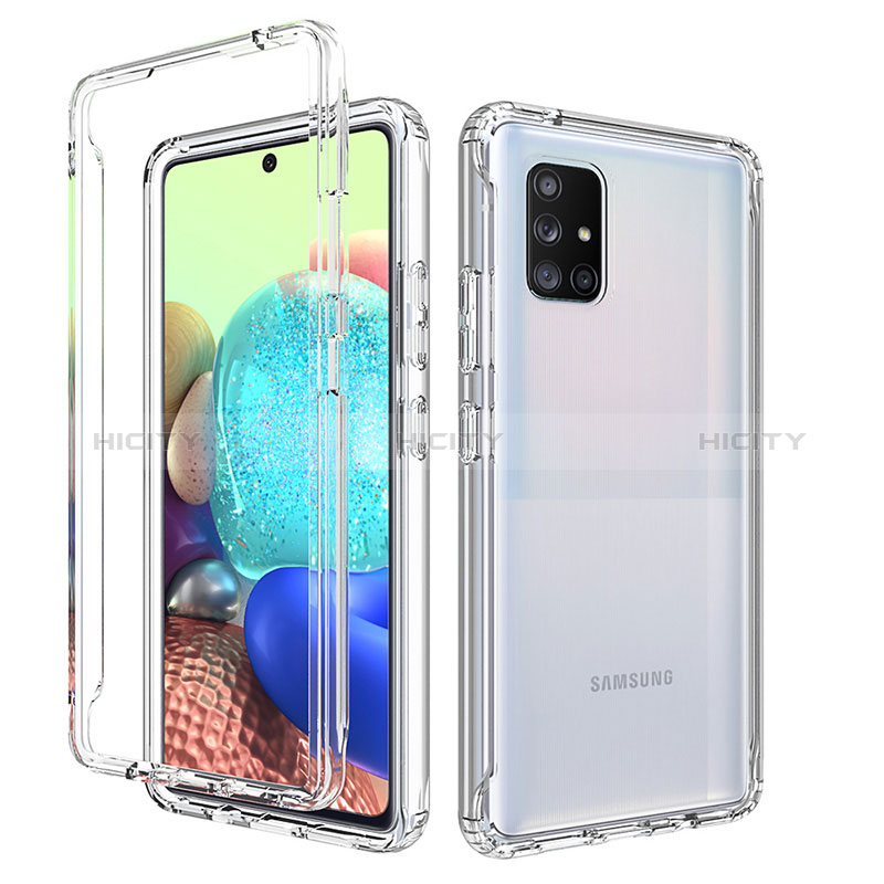 Coque Ultra Fine Transparente Souple Housse Etui 360 Degres Avant et Arriere Degrade pour Samsung Galaxy A71 4G A715 Clair Plus