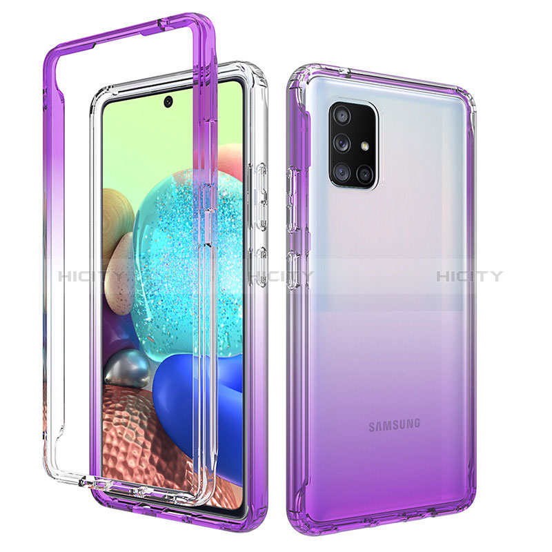 Coque Ultra Fine Transparente Souple Housse Etui 360 Degres Avant et Arriere Degrade pour Samsung Galaxy A71 5G Plus