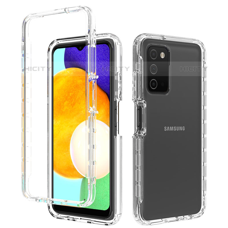 Coque Ultra Fine Transparente Souple Housse Etui 360 Degres Avant et Arriere Degrade pour Samsung Galaxy M02s Clair Plus