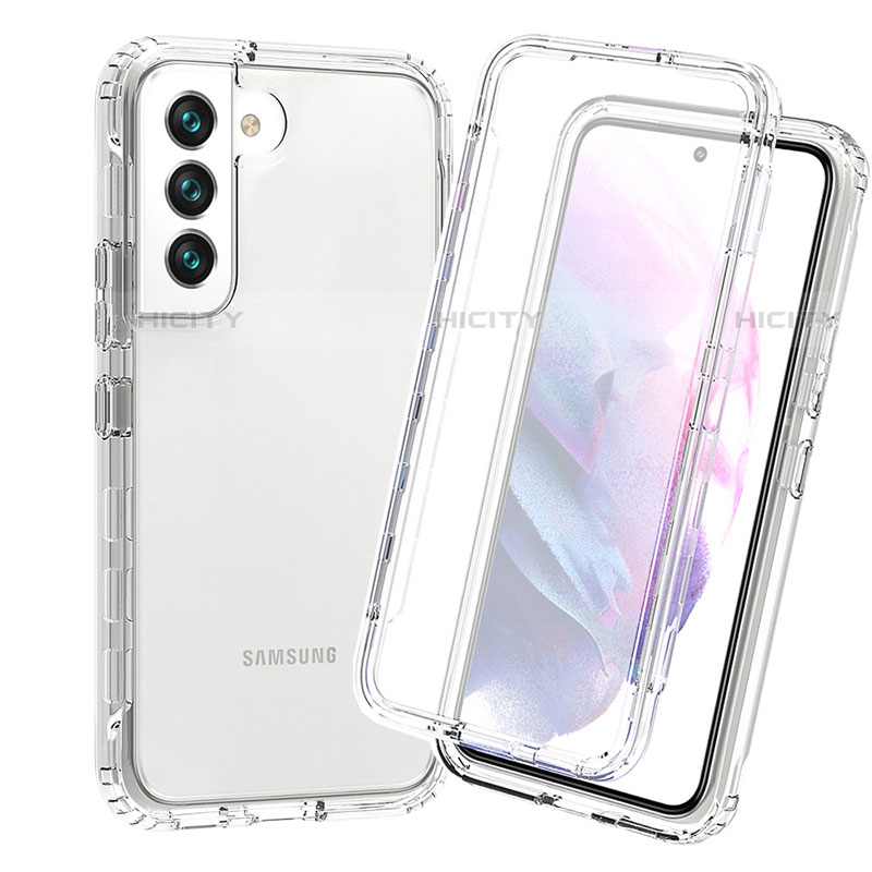 Coque Ultra Fine Transparente Souple Housse Etui 360 Degres Avant et Arriere Degrade pour Samsung Galaxy S21 5G Clair Plus