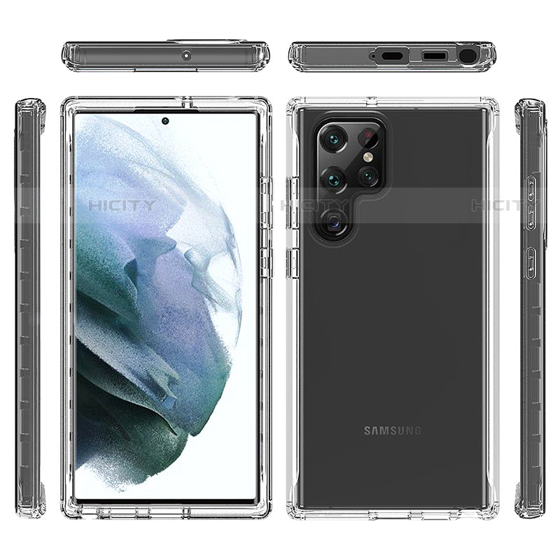 Coque Ultra Fine Transparente Souple Housse Etui 360 Degres Avant et Arriere Degrade pour Samsung Galaxy S21 Ultra 5G Plus