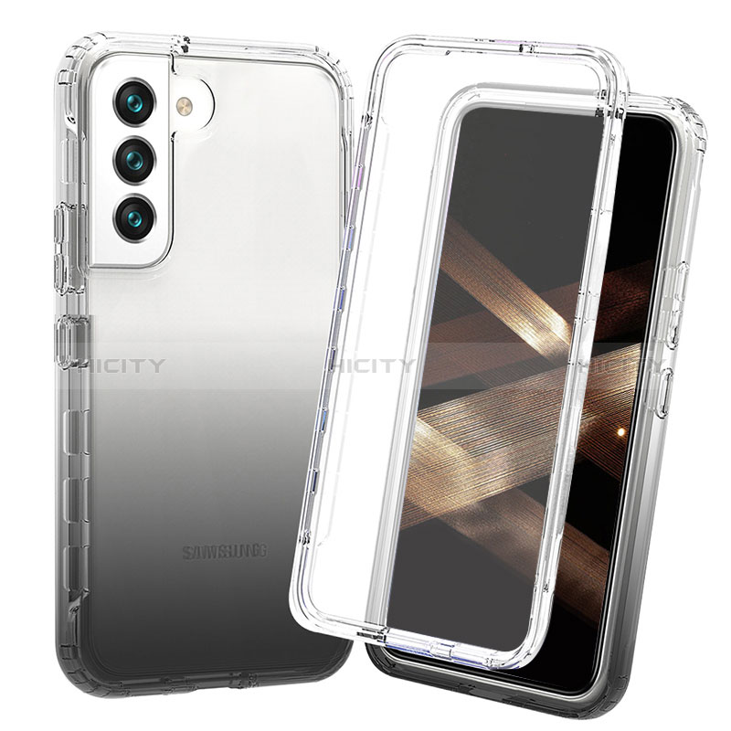 Coque Ultra Fine Transparente Souple Housse Etui 360 Degres Avant et Arriere Degrade pour Samsung Galaxy S24 Plus 5G Noir Plus