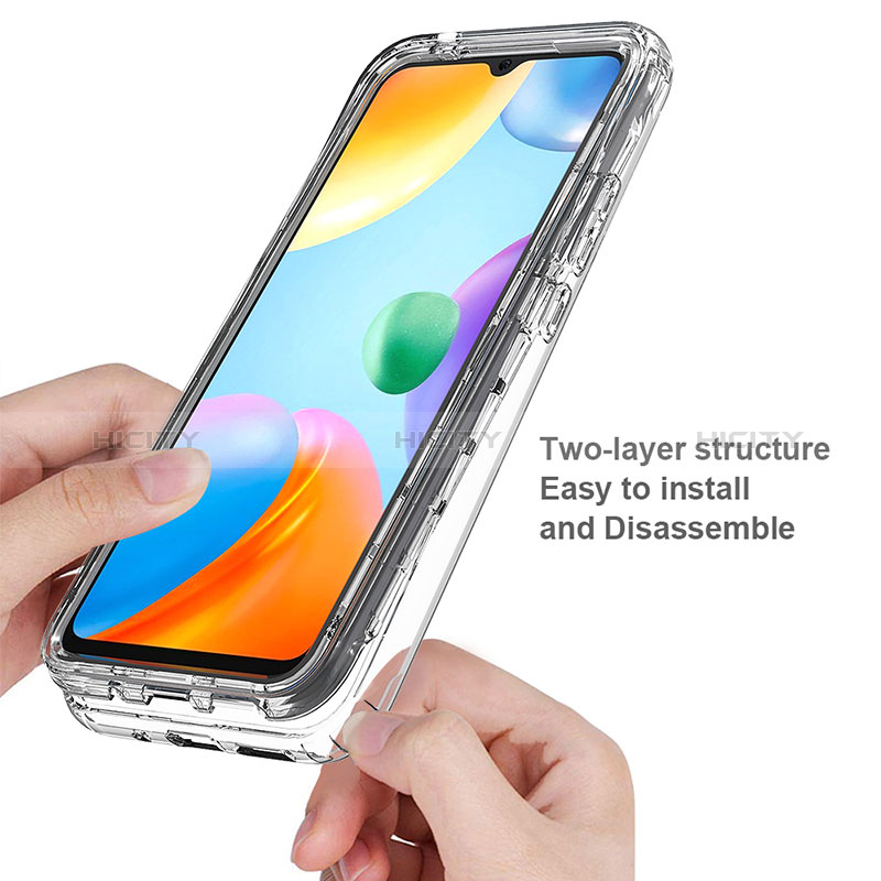 Coque Ultra Fine Transparente Souple Housse Etui 360 Degres Avant et Arriere Degrade pour Xiaomi Redmi 10 India Plus