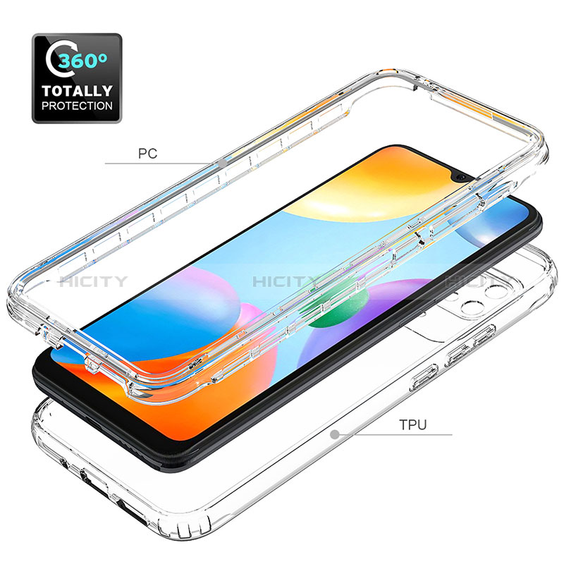 Coque Ultra Fine Transparente Souple Housse Etui 360 Degres Avant et Arriere Degrade pour Xiaomi Redmi 10 India Plus