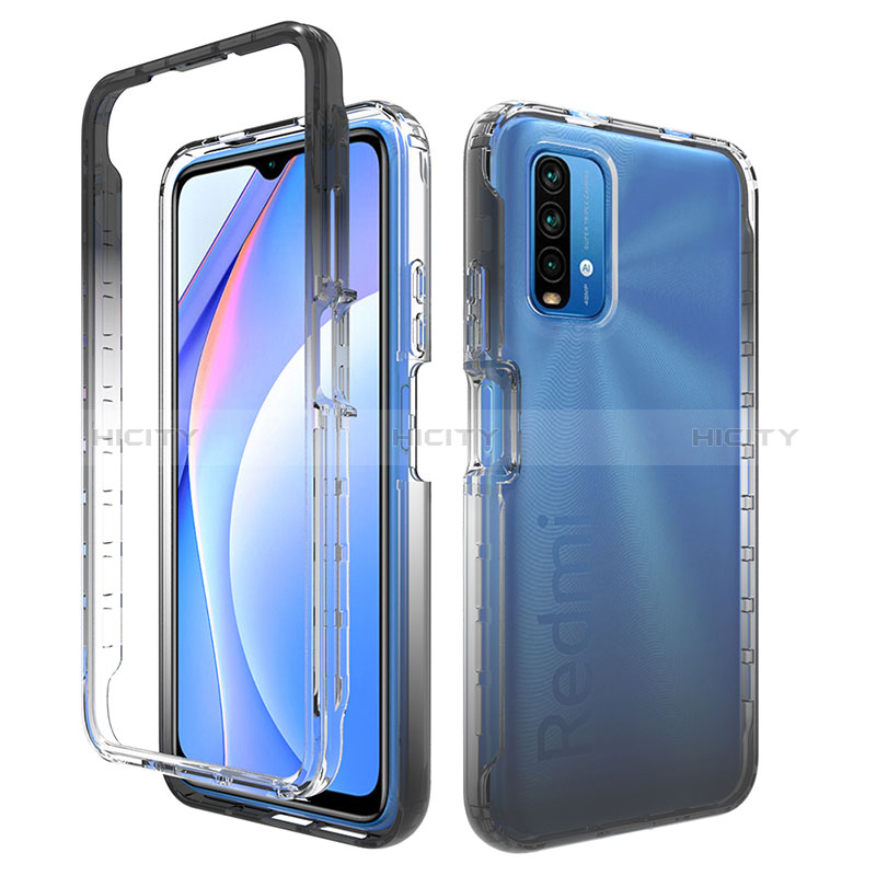 Coque Ultra Fine Transparente Souple Housse Etui 360 Degres Avant et Arriere Degrade pour Xiaomi Redmi 9 Power Plus