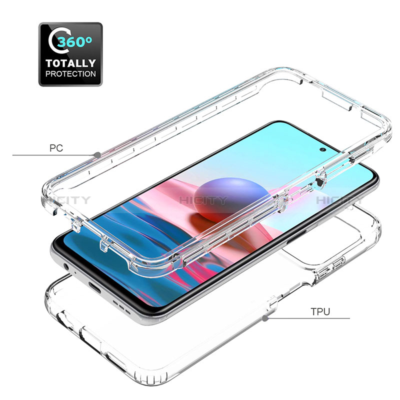 Coque Ultra Fine Transparente Souple Housse Etui 360 Degres Avant et Arriere Degrade pour Xiaomi Redmi Note 10S 4G Plus