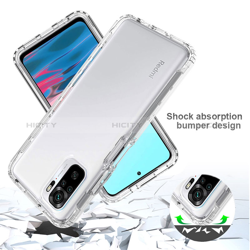 Coque Ultra Fine Transparente Souple Housse Etui 360 Degres Avant et Arriere Degrade pour Xiaomi Redmi Note 10S 4G Plus