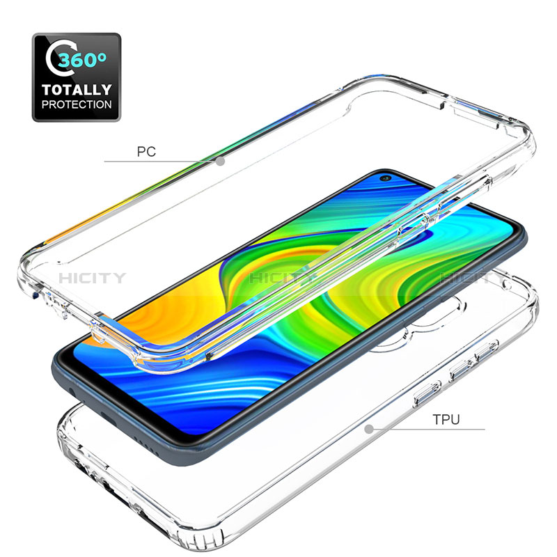 Coque Ultra Fine Transparente Souple Housse Etui 360 Degres Avant et Arriere Degrade pour Xiaomi Redmi Note 9 Plus