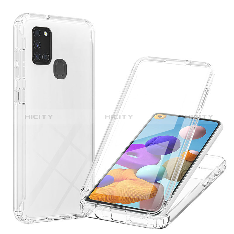 Coque Ultra Fine Transparente Souple Housse Etui 360 Degres Avant et Arriere Degrade YB1 pour Samsung Galaxy A21s Clair Plus