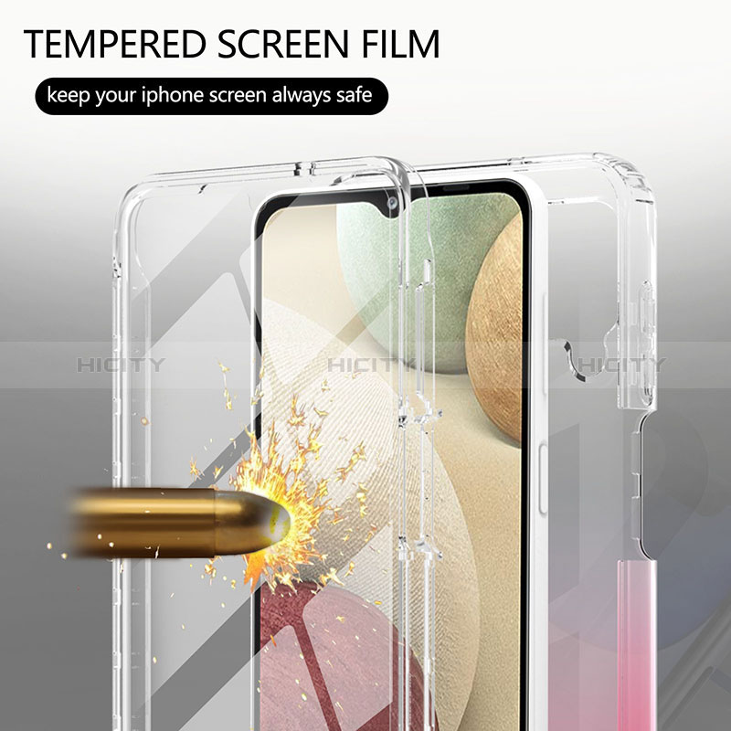 Coque Ultra Fine Transparente Souple Housse Etui 360 Degres Avant et Arriere Degrade YB1 pour Samsung Galaxy F12 Plus