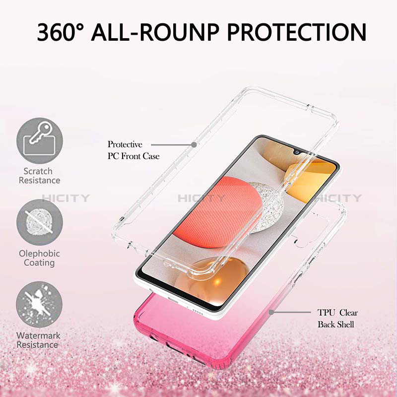 Coque Ultra Fine Transparente Souple Housse Etui 360 Degres Avant et Arriere Degrade YB2 pour Samsung Galaxy A42 5G Plus