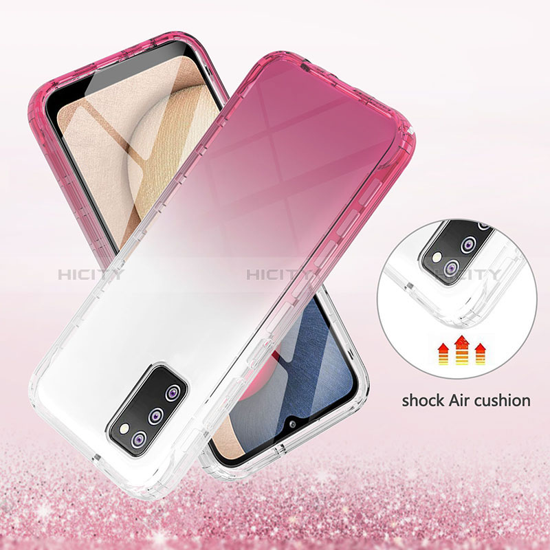 Coque Ultra Fine Transparente Souple Housse Etui 360 Degres Avant et Arriere Degrade ZJ1 pour Samsung Galaxy A02s Plus