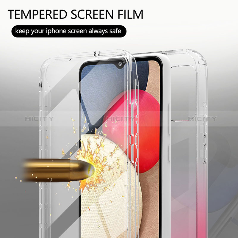 Coque Ultra Fine Transparente Souple Housse Etui 360 Degres Avant et Arriere Degrade ZJ1 pour Samsung Galaxy A02s Plus