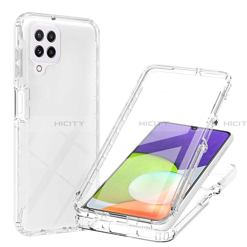 Coque Ultra Fine Transparente Souple Housse Etui 360 Degres Avant et Arriere Degrade ZJ1 pour Samsung Galaxy A22 4G Clair Plus