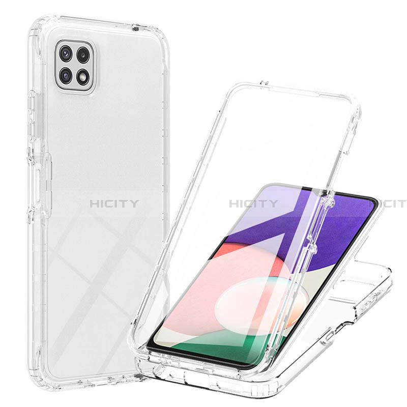 Coque Ultra Fine Transparente Souple Housse Etui 360 Degres Avant et Arriere Degrade ZJ1 pour Samsung Galaxy A22 5G Clair Plus