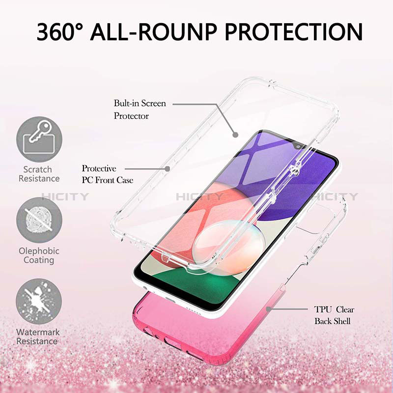 Coque Ultra Fine Transparente Souple Housse Etui 360 Degres Avant et Arriere Degrade ZJ1 pour Samsung Galaxy A22s 5G Plus