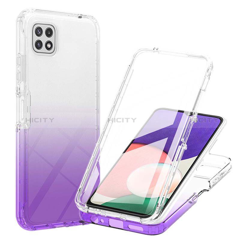 Coque Ultra Fine Transparente Souple Housse Etui 360 Degres Avant et Arriere Degrade ZJ1 pour Samsung Galaxy A22s 5G Plus