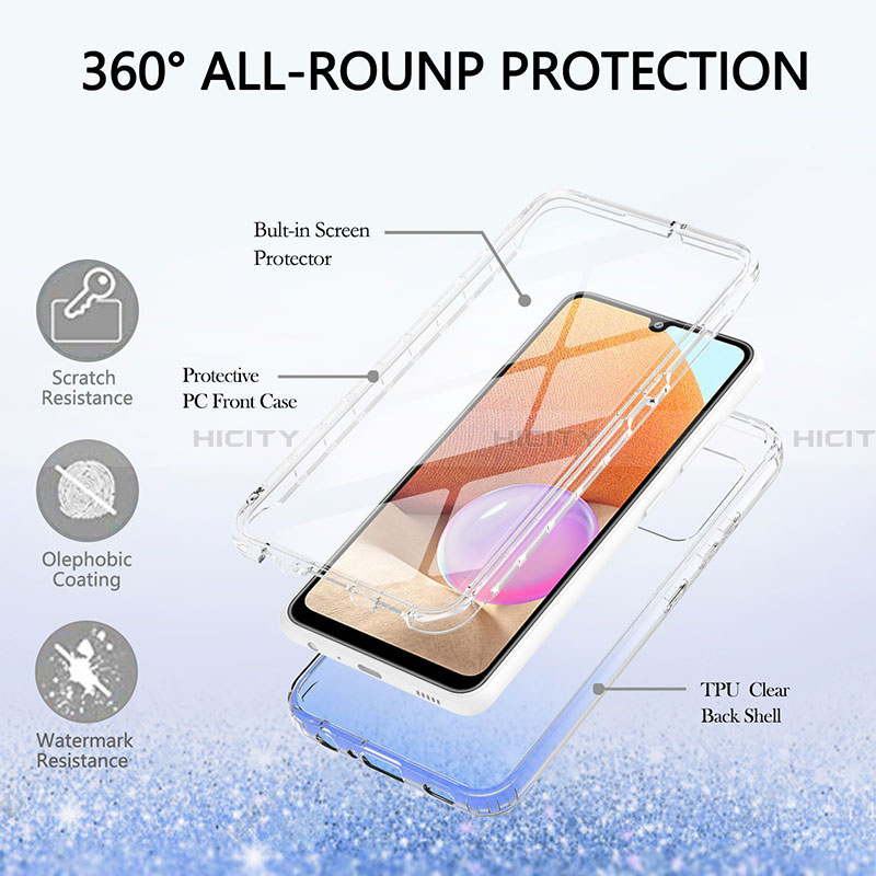 Coque Ultra Fine Transparente Souple Housse Etui 360 Degres Avant et Arriere Degrade ZJ1 pour Samsung Galaxy A32 5G Plus