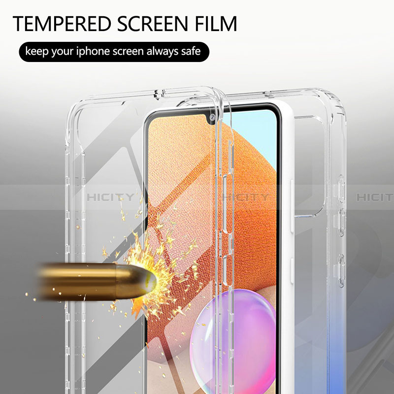 Coque Ultra Fine Transparente Souple Housse Etui 360 Degres Avant et Arriere Degrade ZJ1 pour Samsung Galaxy A32 5G Plus