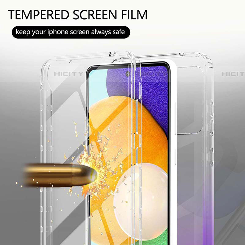 Coque Ultra Fine Transparente Souple Housse Etui 360 Degres Avant et Arriere Degrade ZJ1 pour Samsung Galaxy A52 5G Plus