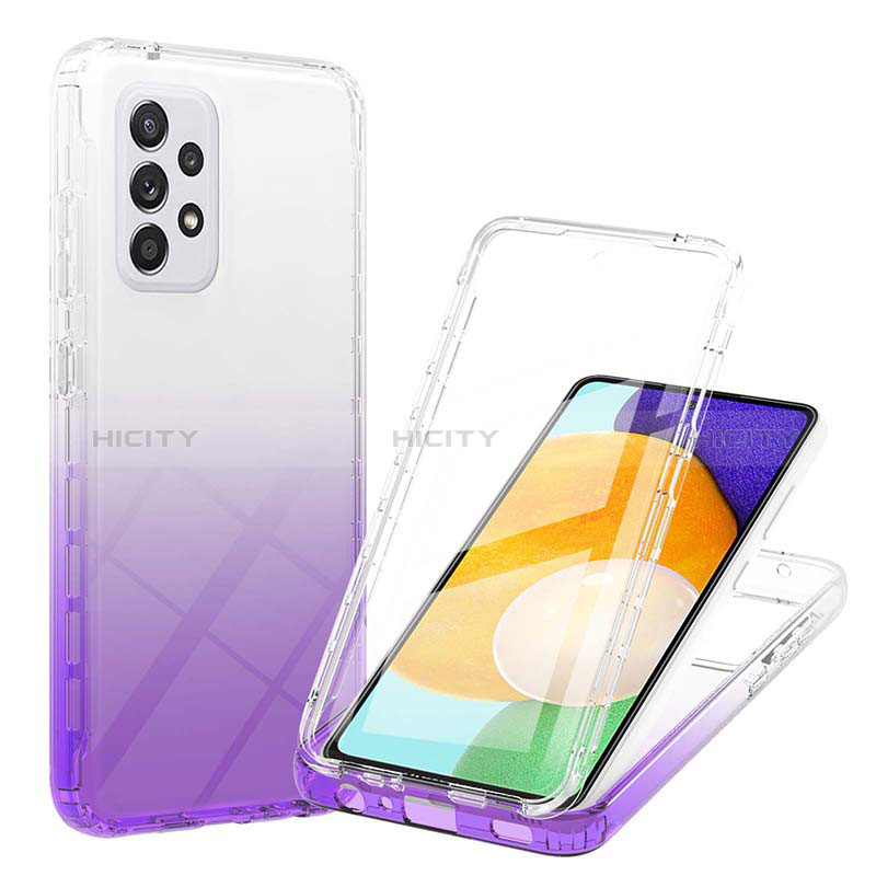 Coque Ultra Fine Transparente Souple Housse Etui 360 Degres Avant et Arriere Degrade ZJ1 pour Samsung Galaxy A52s 5G Plus