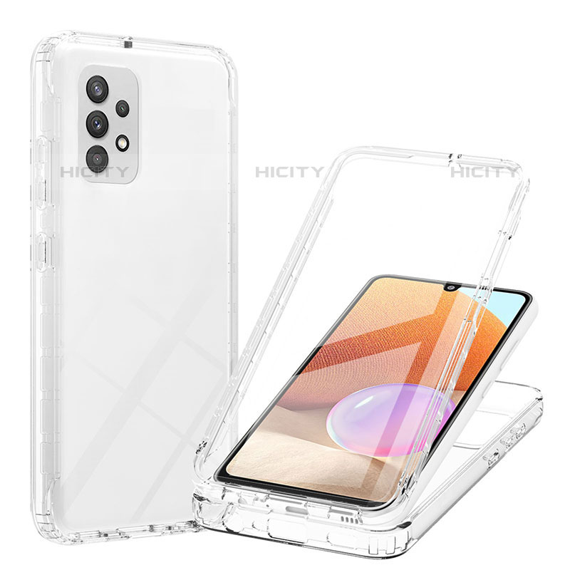 Coque Ultra Fine Transparente Souple Housse Etui 360 Degres Avant et Arriere Degrade ZJ1 pour Samsung Galaxy M32 5G Clair Plus